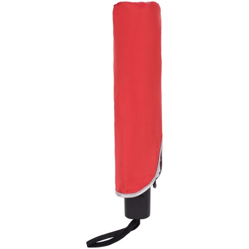 Зонт складной Silvermist, красный с серебристым