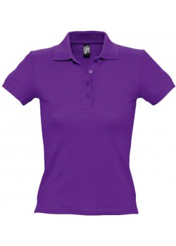 Рубашка поло женская PEOPLE 210, темно-фиолетовая