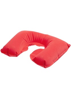Надувная подушка под шею в чехле Sleep, красная