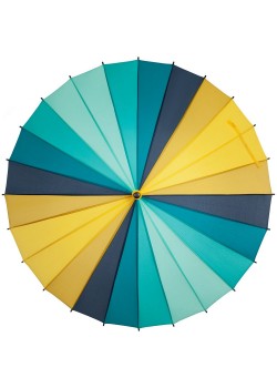 Зонт-трость «Спектр», бирюзовый с желтым