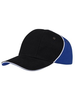 Бейсболка UNIT SMART, черная с синим