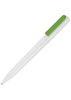 Ручка шариковая Split White Neon, белая с зеленым