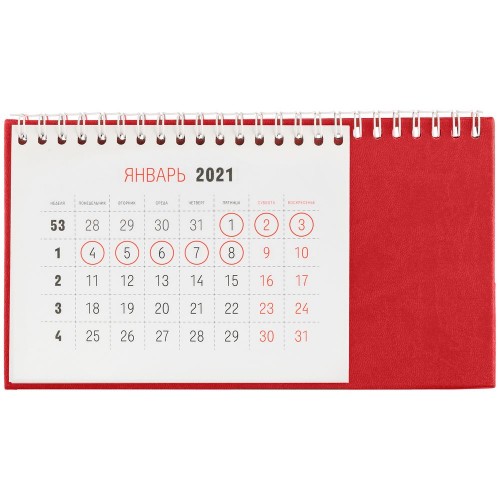 Календарь настольный Brand, красный