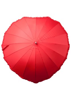 Зонт-трость «Сердце», красный