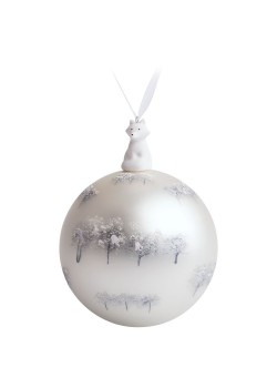 Елочный шар с фигуркой «Зимний лес», 10 см