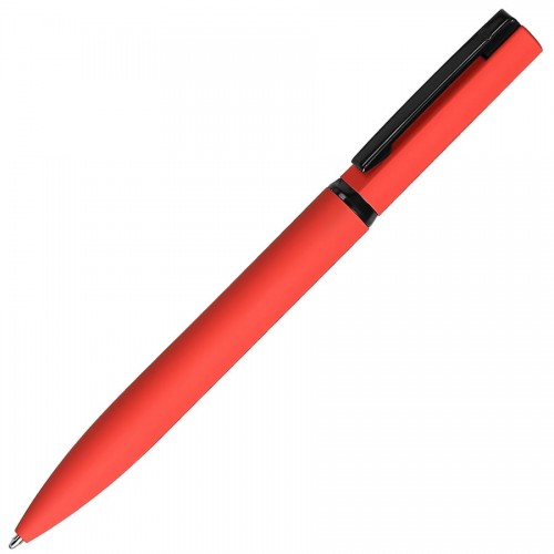 Ручка шариковая MIRROR BLACK, покрытие soft touch, красный