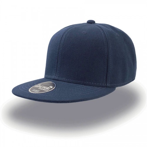 Бейсболка SNAP BACK, 6 клиньев, пластиковая застежка, темно-синий