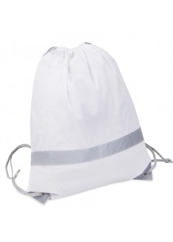 Рюкзак мешок RAY со светоотражающей полосой, белый