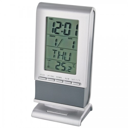 Часы - календарь- термометр 'Прогноз' с подсветкой, серый
