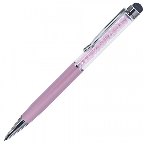 Ручка шариковая со стилусом STARTOUCH, розовый, серебристый