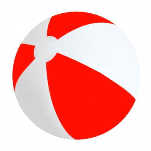 Мяч надувной 'ЗЕБРА' 45 см, красный, белый