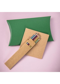 Набор подарочный PAINTER: скетчбук-блокнот, набор цветных карандашей, коробка; зеленый