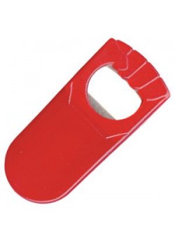 Открывалка 'Кулачок' красная, 9,5х4,5х1,2 см;  фростированный пластик/ тампопечать, красный