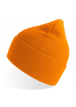 Шапка вязаная PURE  с отворотом из пряжи Polylana, желтый