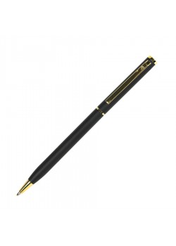 Ручка шариковая SLIM, черный, золотистый