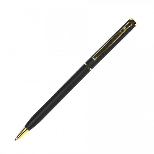 Ручка шариковая SLIM, черный, золотистый