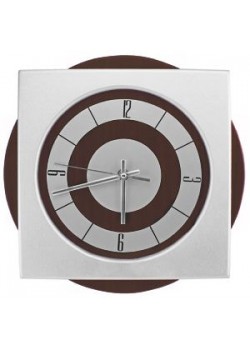 Часы настенные 'Интервал', коричневый, белый