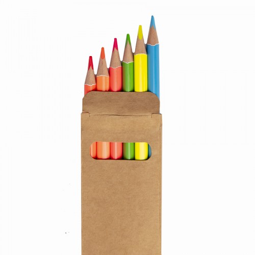 Набор цветных карандашей NEON, 6 цветов, бежевый