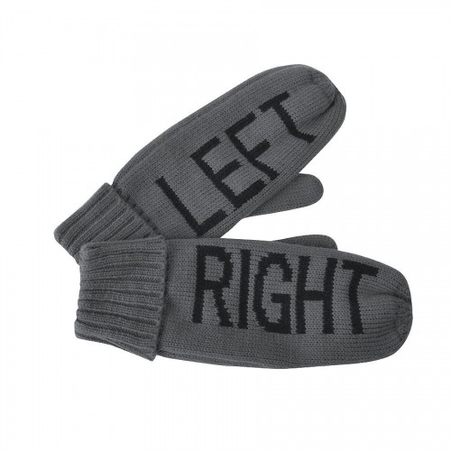 Рукавицы мужские 'LEFT&RIGHT' с теплой подкладкой, серый