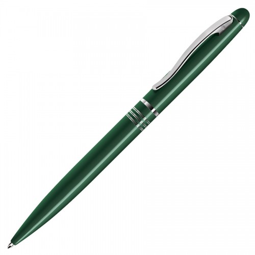 Ручка шариковая GLANCE, зеленый, серебристый