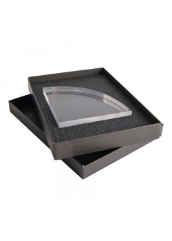Награда SEGMENT в подарочной коробке, прямые грани матовые, дуга с фаской, 140х140х25 мм, акрил, прозрачный