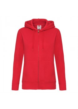 Толстовка женская LADY-FIT HOODED SWEAT JACKET 280, красный