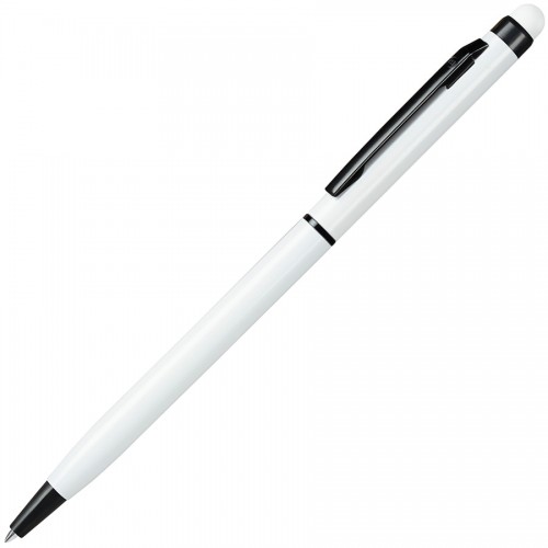 Ручка шариковая со стилусом TOUCHWRITER BLACK, глянцевый корпус, белый