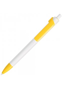 Ручка шариковая FORTE, белый, желтый