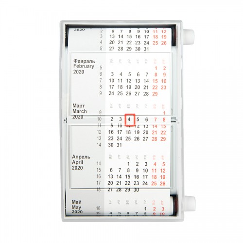 Календарь настольный для рекламных вставок, белый