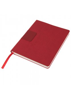 Бизнес-блокнот 'Tweedi', 150х180 мм, красный, кремовая бумага, гибкая обложка, в линейку