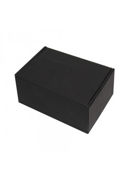 Коробка подарочная с ложементом, размер 20,5х13,5х8,5 см, картон, самосборная, черная, черный