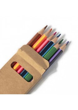 Набор цветных карандашей двухцветных MERIDIAN, 6шт./12 цветов, бежевый