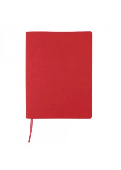 Бизнес-блокнот 'Biggy', B5 формат, красный, серый форзац, мягкая обложка, в клетку