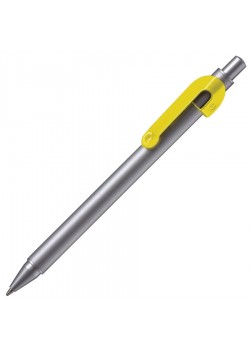 Ручка шариковая SNAKE, желтый, серебристый