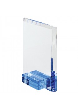 Стела наградная 'Прямоугольник' в подарочной упаковке, прозрачный, синий