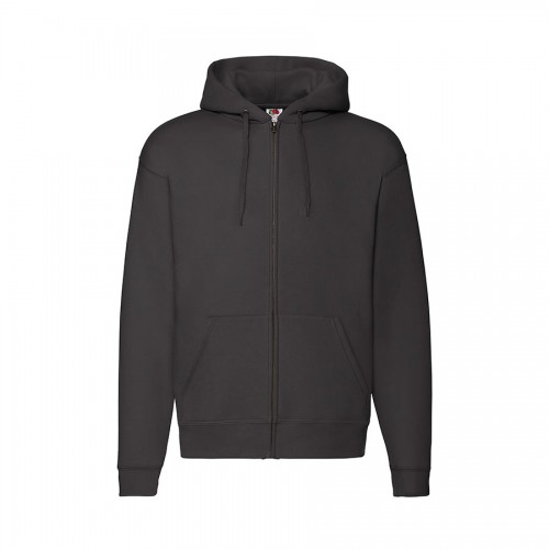 Толстовка мужская 'PREMIUM HOODED SWEAT JACKET', черный_S, 70% х/б, 30% п/э, 280 г/м2