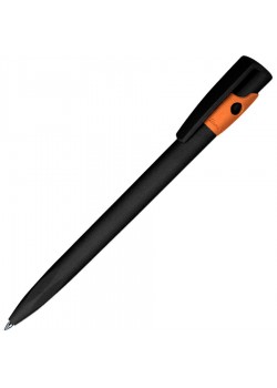 Ручка шариковая из экопластика KIKI ECOLINE, черный, оранжевый