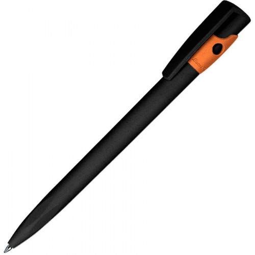 Ручка шариковая из экопластика KIKI ECOLINE, черный, оранжевый