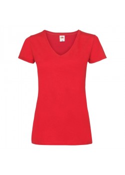 Футболка женская LADY FIT V-NECK T 210, красный