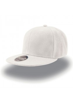 Бейсболка SNAP BACK, 6 клиньев, пластиковая застежка, белый