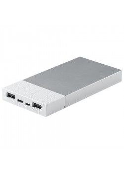 Универсальный аккумулятор 'Slim Pro' (10000mAh),белый, 13,8х6,7х1,5 см,пластик,металл