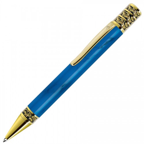 Ручка шариковая GRAND, синий, золотистый