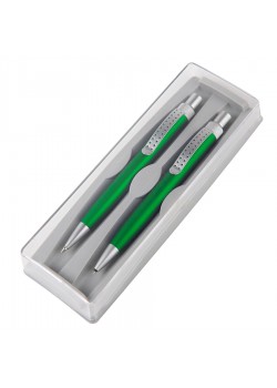 Набор SUMO SET, ручка и карандаш в футляре, зеленый