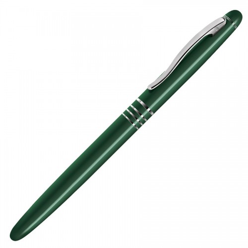 Ручка-роллер GLANCE, зеленый, серебристый