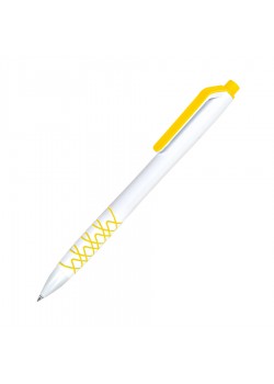 Ручка шариковая N11, белый, желтый