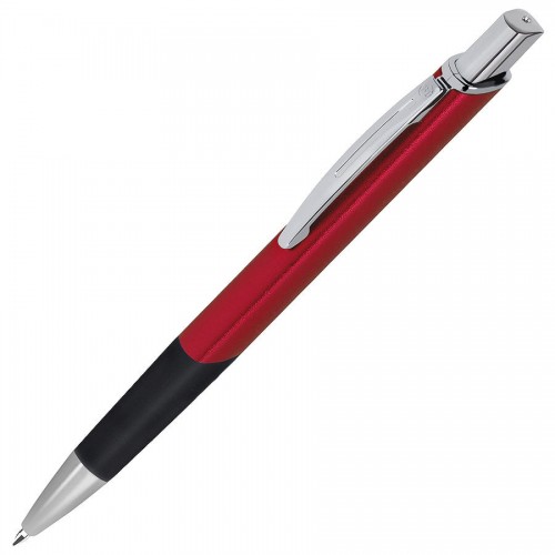 Ручка шариковая SQUARE, красный, серебристый