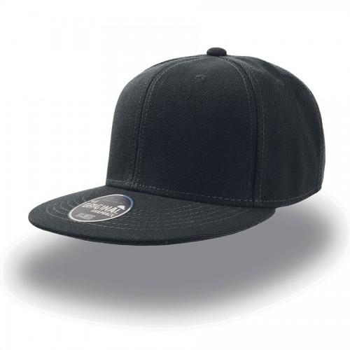 Бейсболка SNAP BACK, 6 клиньев, пластиковая застежка, черный