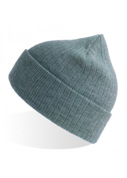 Шапка вязаная RIO с отворотом из материала rPET/рециклированного полиэстера, светло-серый меланж