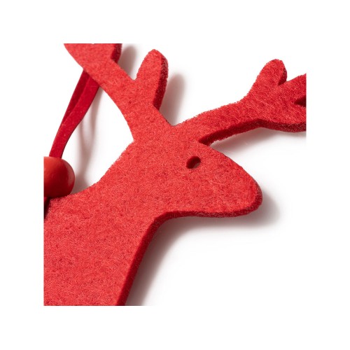 Набор рождественских украшений из фетра CAROL (звезда, елка, олень), красный