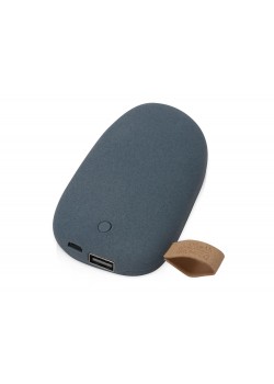 Внешний аккумулятор в форме камня Stone, 5200 mAh, серо-синий
